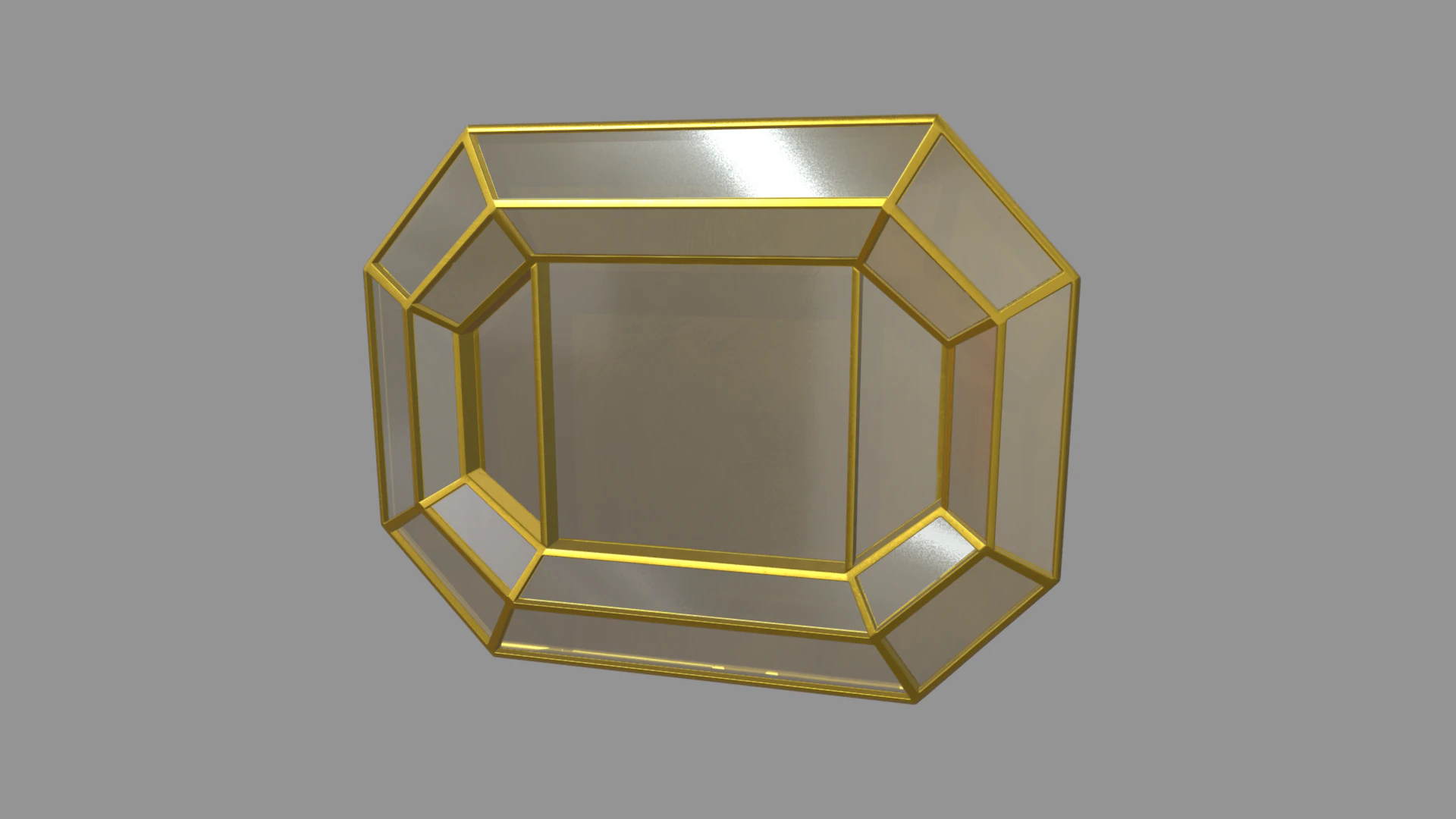 Gold Antique Mirror 01 3D Model .c4d .max .obj .3ds .fbx .stl .blend 