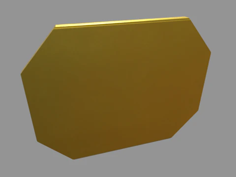 Gold Antique Mirror 01 3D Model