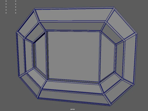 Gold Antique Mirror 01 3D Model