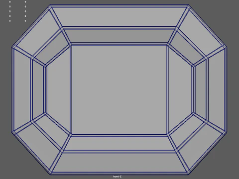 Gold Antique Mirror 01 3D Model