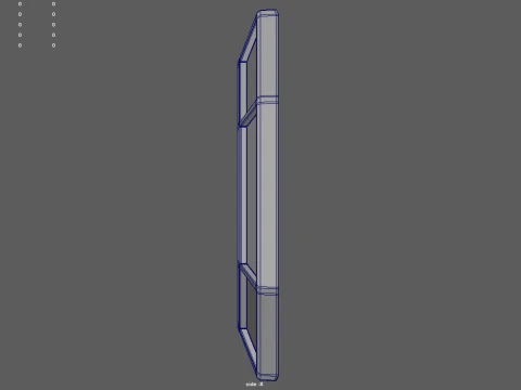 Gold Antique Mirror 01 3D Model