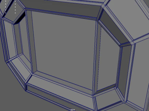 Gold Antique Mirror 01 3D Model