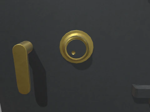 Safe Box With Gold and Money 3D Model