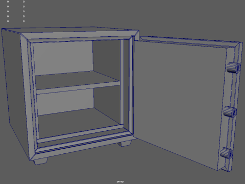 Safe Box With Gold and Money 3Dモデル