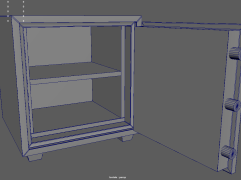 Safe Box With Gold and Money 3Dモデル