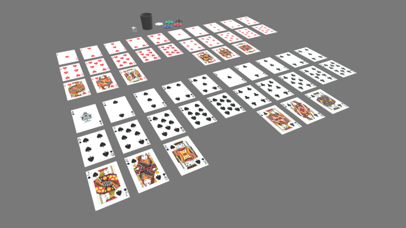 Poker Pack And Dices Modèle 3D .c4d .max .obj .3ds .fbx .stl .blend