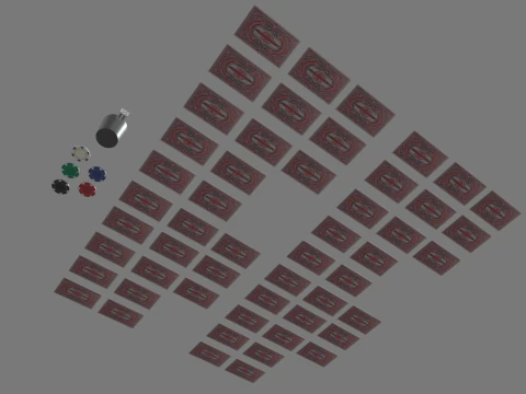 Poker Pack And Dices 3D Model