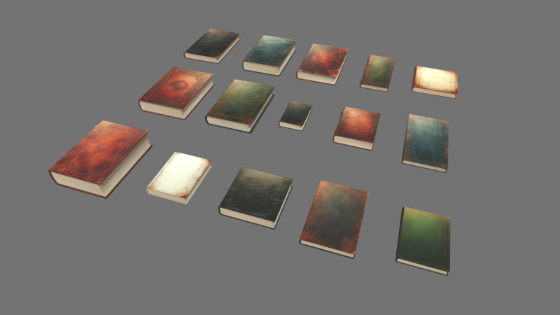 Old Books Modèle 3D .c4d .max .obj .3ds .fbx .stl .blend