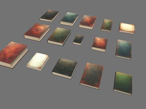 Old Books 3D Model