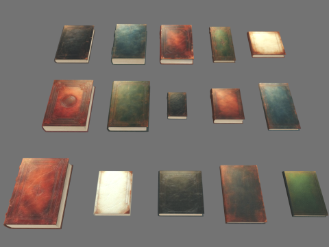 Old Books Modèle 3D