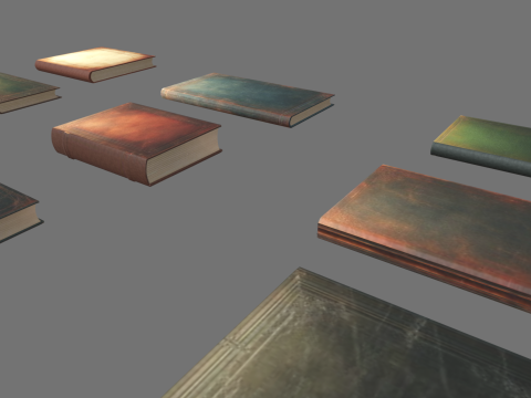 Old Books Modèle 3D