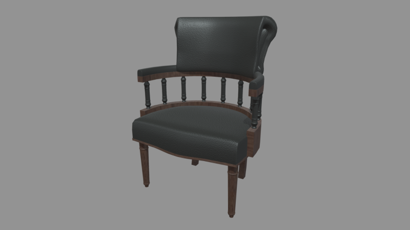 Vintage Chair 01 Modelo 3D .c4d .max .obj .3ds .fbx .stl .blend 