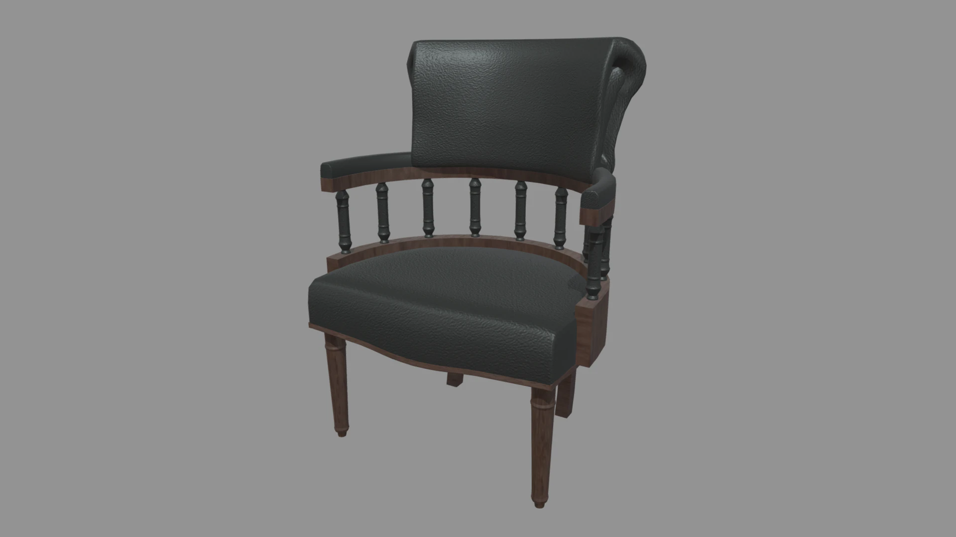 Vintage Chair 01 3D Model .c4d .max .obj .3ds .fbx .stl .blend 