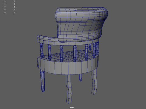 Vintage Chair 01 Modelo 3D
