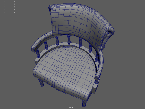 Vintage Chair 01 Modelo 3D