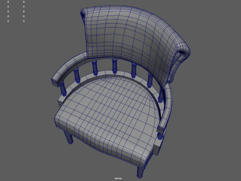Vintage Chair 01 3D Model