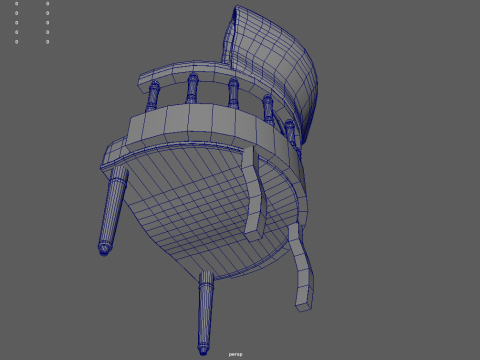 Vintage Chair 01 Modelo 3D