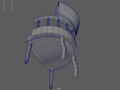 Vintage Chair 01 3D Model