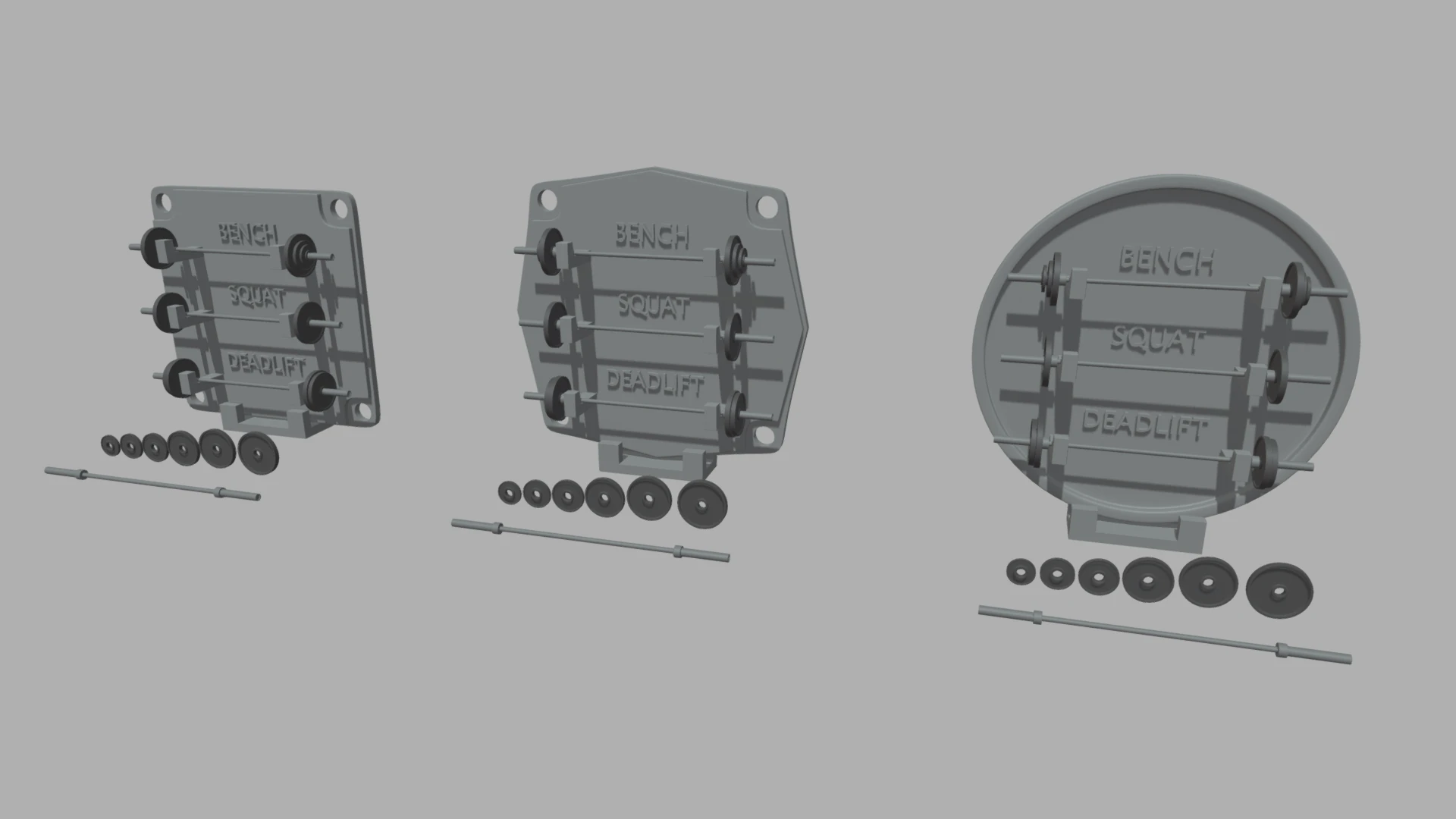 Gym Weights Personal Record 3D Print Model .c4d .max .obj .3ds .fbx .stl .blend 