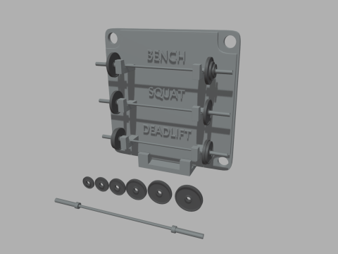 Gym Weights Personal Record Model Cetak 3D