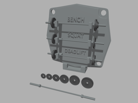 Gym Weights Personal Record Model Cetak 3D
