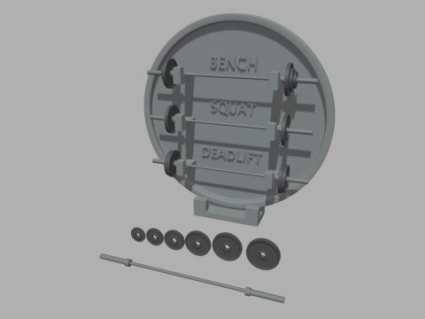 Gym Weights Personal Record Model Cetak 3D