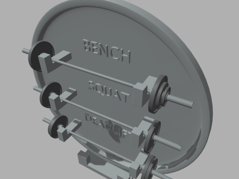 Gym Weights Personal Record Model Cetak 3D
