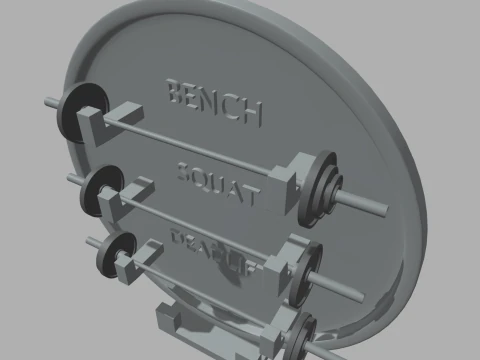 Gym Weights Personal Record 3D Print Model