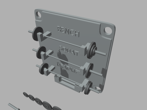 Gym Weights Personal Record Model Cetak 3D