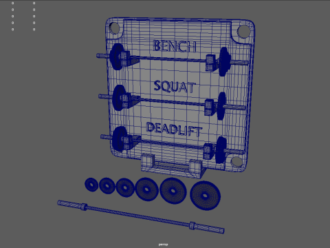 Gym Weights Personal Record Model Cetak 3D