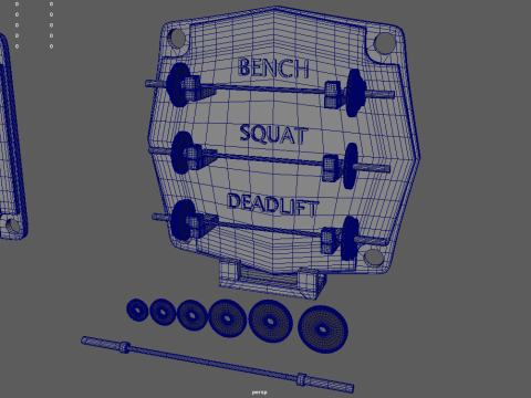 Gym Weights Personal Record Model Cetak 3D