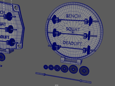 Gym Weights Personal Record Model Cetak 3D