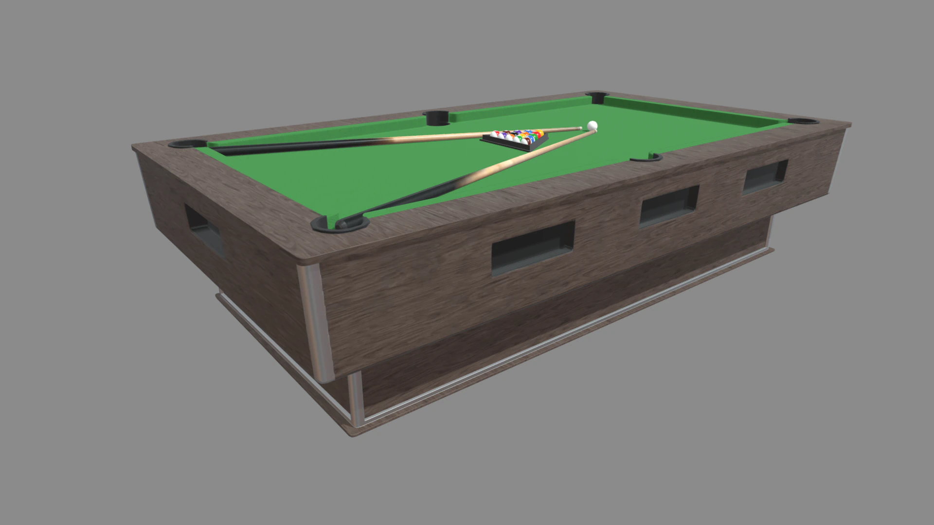 Pool Table 3D Model .c4d .max .obj .3ds .fbx .stl .blend 