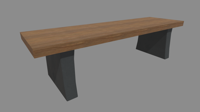 Low Poly Bench 02 Modelo 3D .c4d .max .obj .3ds .fbx .stl .blend 