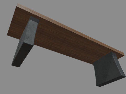 Low Poly Bench 02 Modelo 3D