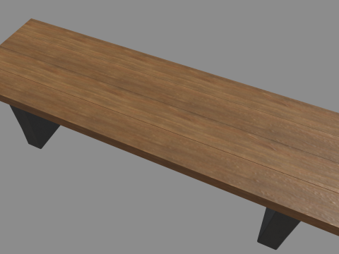 Low Poly Bench 02 Modelo 3D