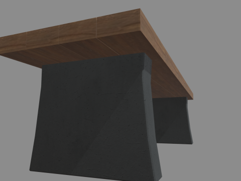 Low Poly Bench 02 Modelo 3D