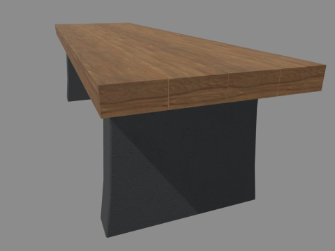 Low Poly Bench 02 Modelo 3D