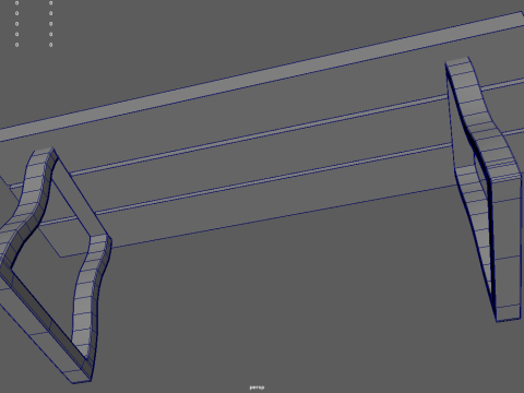 Low Poly Bench 03 3D Model