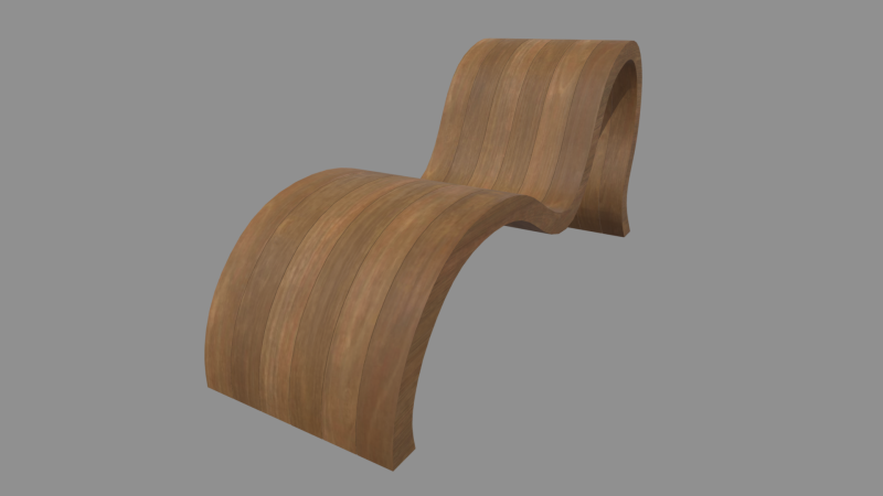 Low Poly Bench 04 3D 模型 .c4d .max .obj .3ds .fbx .stl .blend