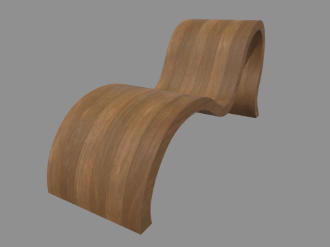 Low Poly Bench 04 3D Model