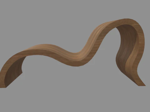 Low Poly Bench 04 3D Model