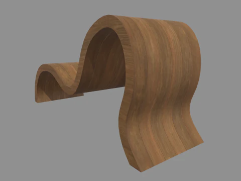 Low Poly Bench 04 3D Model