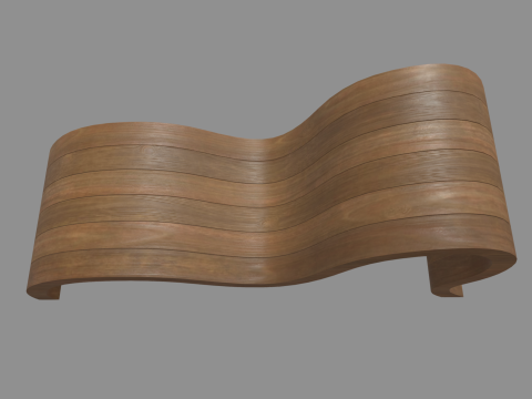 Low Poly Bench 04 3D 模型