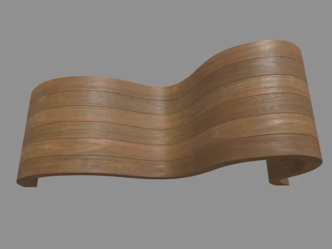 Low Poly Bench 04 3D Model