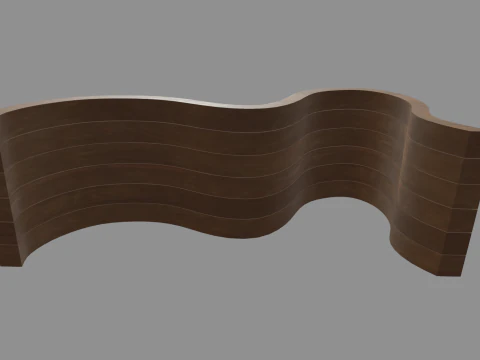 Low Poly Bench 04 3D Model