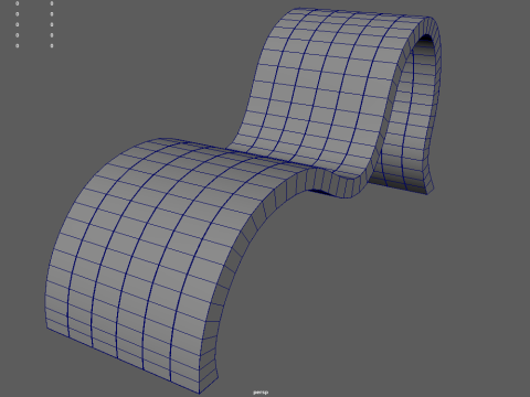 Low Poly Bench 04 3D 模型