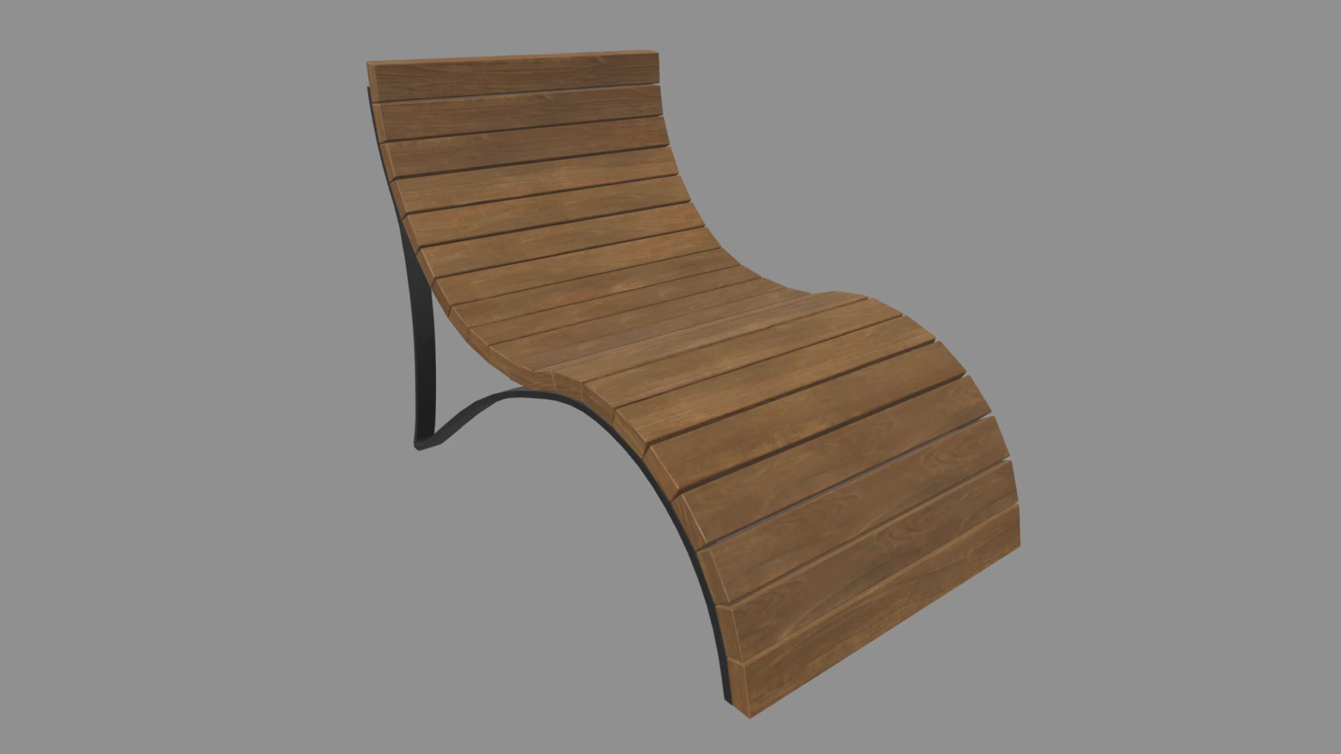 Low Poly Bench 05 3D Model .c4d .max .obj .3ds .fbx .stl .blend 