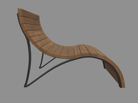 Low Poly Bench 05 3D Model