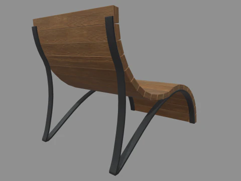 Low Poly Bench 05 3D Model